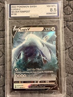 Pokemon Lugia V Holo Silver Tempest - Blue/White